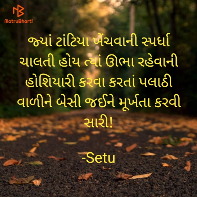 Gujarati Quotes by Setu : 111617490