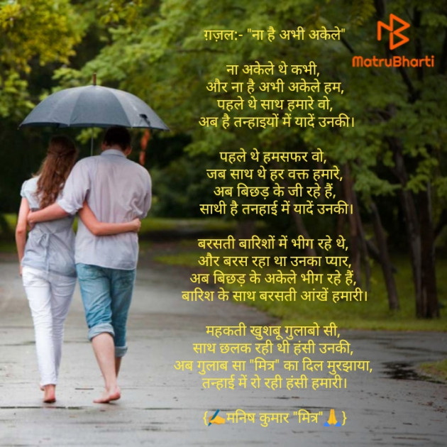 Hindi Poem by मनिष कुमार मित्र