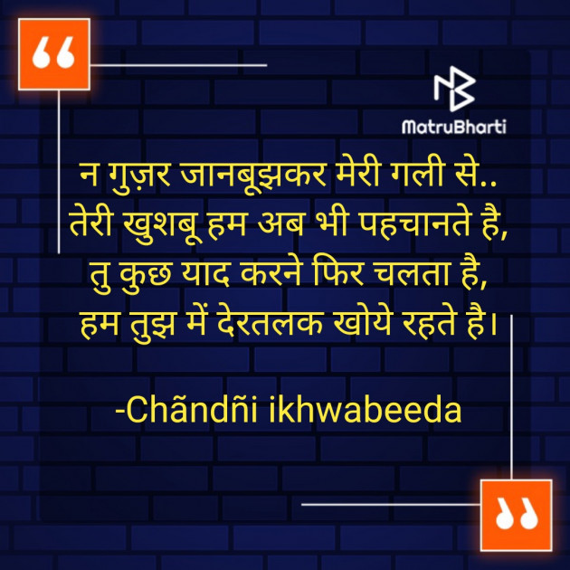 Hindi Shayri by Chãndñi ikhwabeeda : 111622983