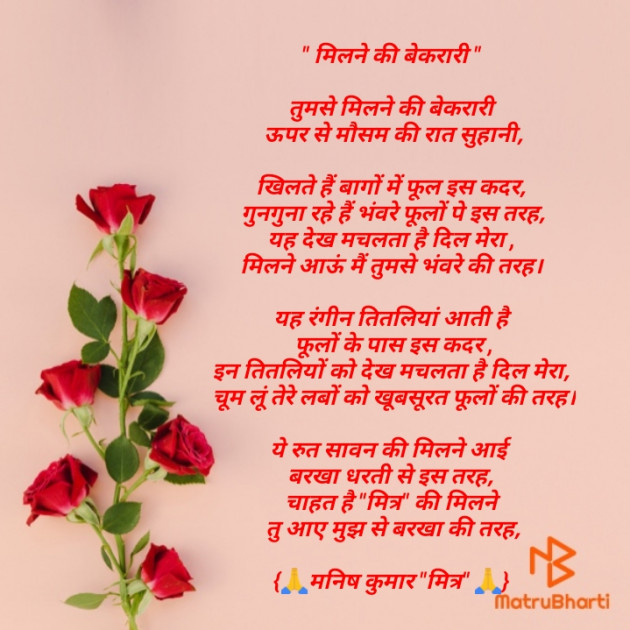 Hindi Poem by मनिष कुमार मित्र