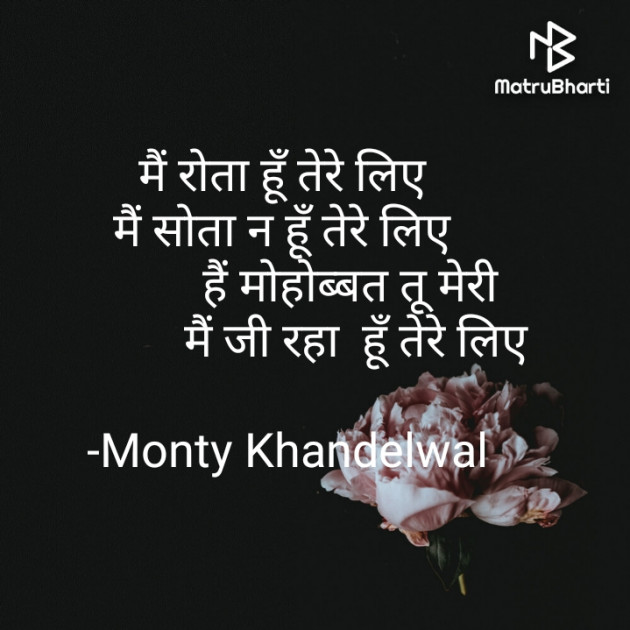 Hindi Shayri by Monty Khandelwal : 111634982