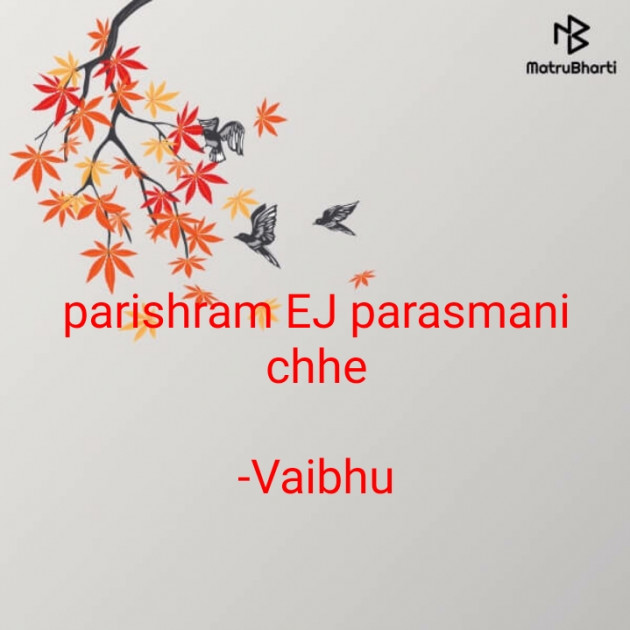 Gujarati Motivational by Vaibhu : 111646672