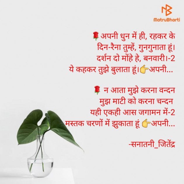 Hindi Poem by सनातनी_जितेंद्र मन : 111648904