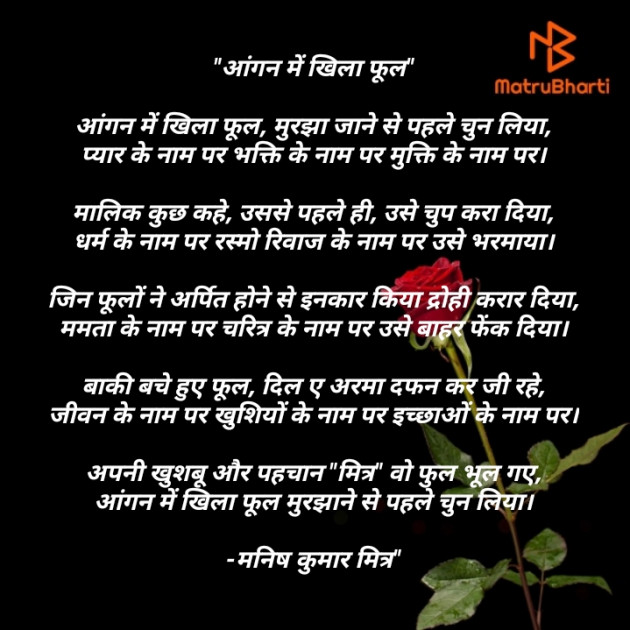 Hindi Poem by मनिष कुमार मित्र