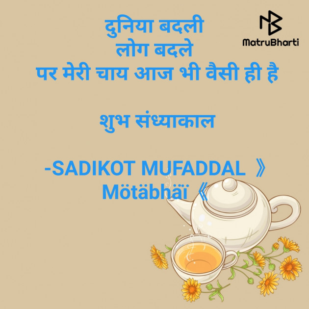 Hindi Good Evening by SADIKOT MUFADDAL 《Mötäbhäï 》 : 111657793