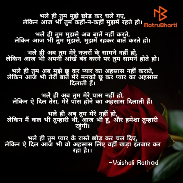 Hindi Poem by Vaishali Rathod : 111660688