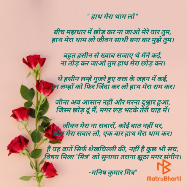 Hindi Poem by मनिष कुमार मित्र