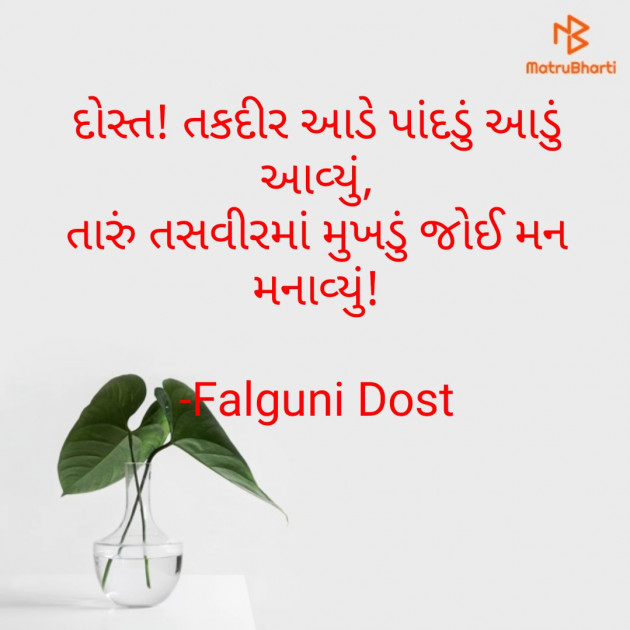 Gujarati Shayri by Falguni Dost : 111662368
