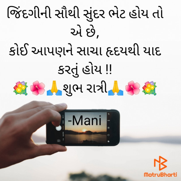 Gujarati Good Night by Mani : 111669044