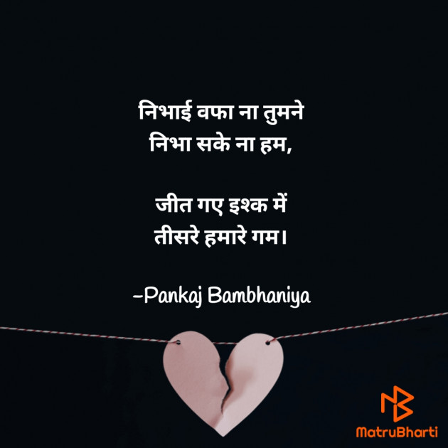Hindi Shayri by Pankaj Bambhaniya : 111693071