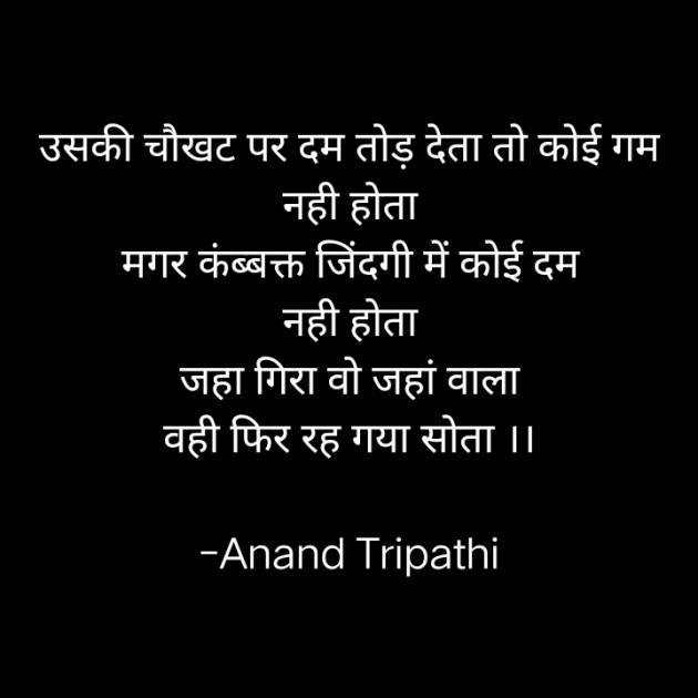 Hindi Shayri by Anand Tripathi : 111704370
