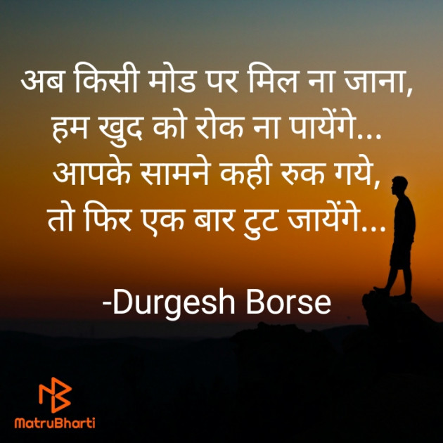 Hindi Shayri by Durgesh Borse : 111706365
