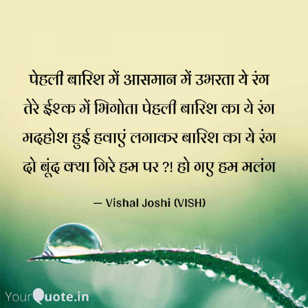 Hindi Shayri by Vishal Joshi : 111707442