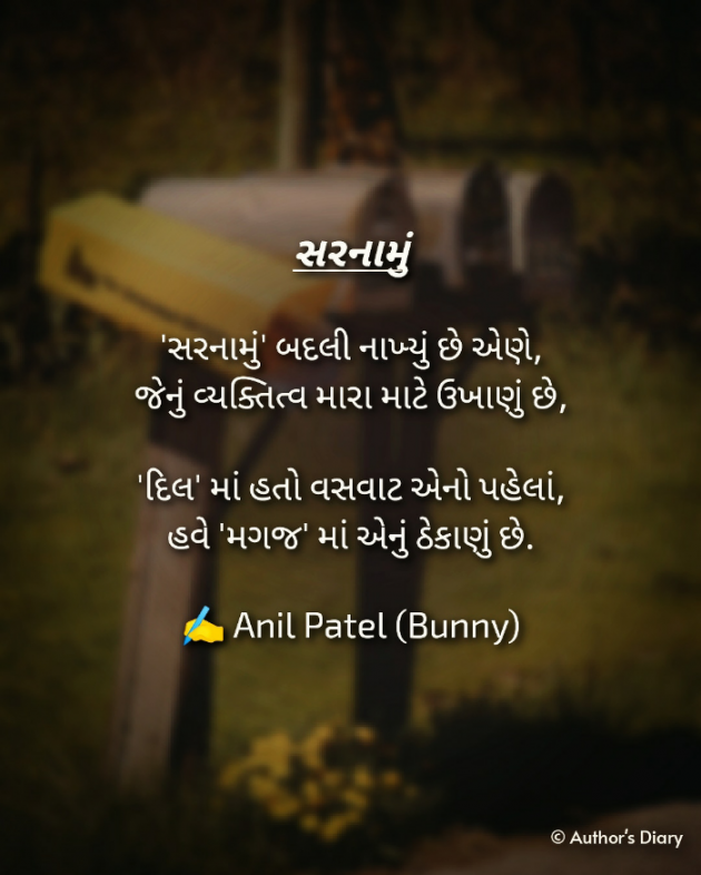 Gujarati Shayri by Anil Patel_Bunny : 111714859