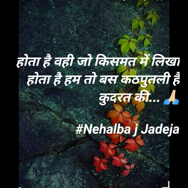 Hindi Whatsapp-Status by Nehalba Jadeja : 111717956