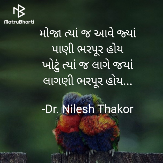 Gujarati Shayri by Dr. Nilesh Thakor : 111719254