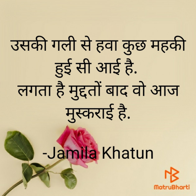 Hindi Poem by Jamila Khatun : 111766501