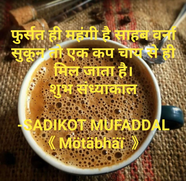 Hindi Good Evening by SADIKOT MUFADDAL 《Mötäbhäï 》 : 111773230