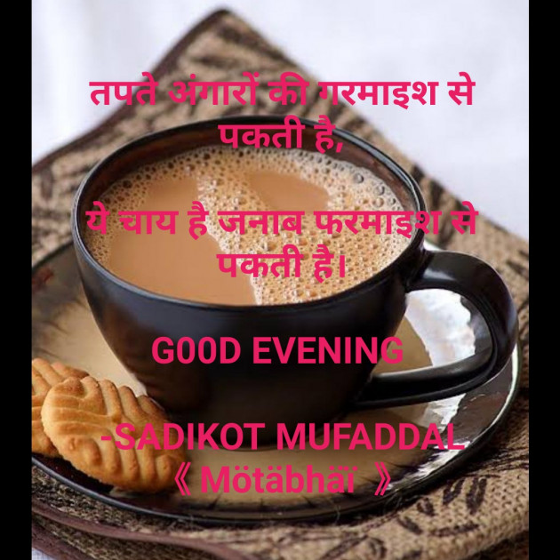 Hindi Good Evening by SADIKOT MUFADDAL 《Mötäbhäï 》 : 111773998