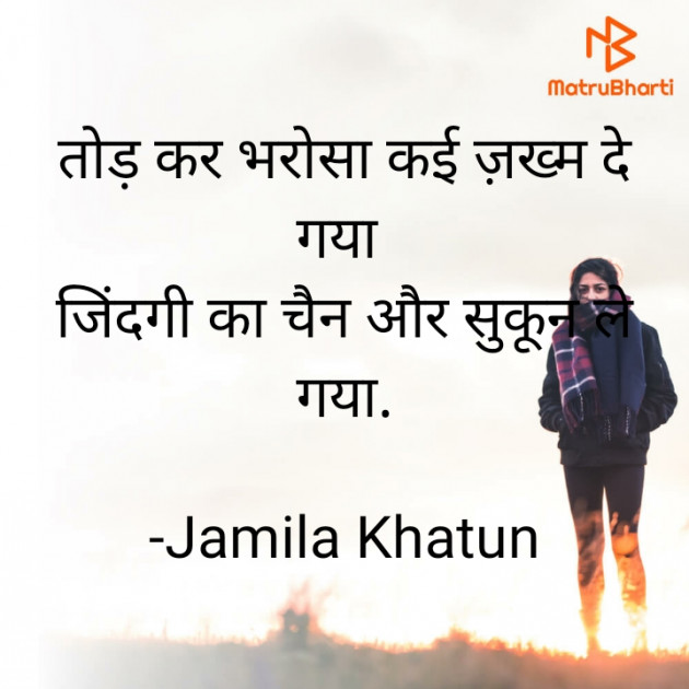 Hindi Poem by Jamila Khatun : 111776494