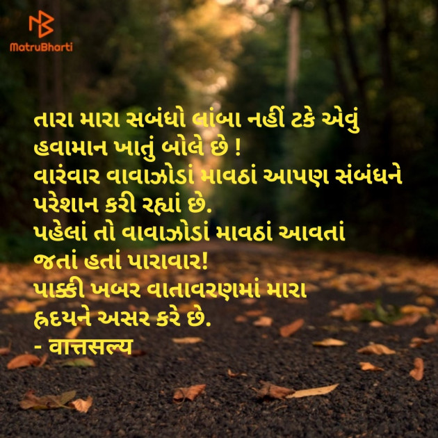 Gujarati Shayri by वात्सल्य : 111782256