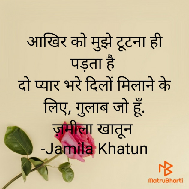 Hindi Poem by Jamila Khatun : 111782302