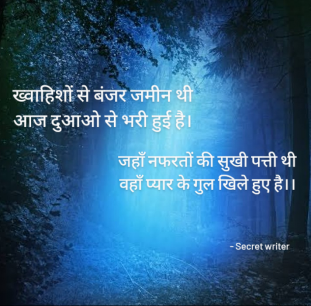 Hindi Shayri by Secret Writer : 111785355