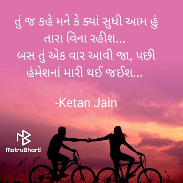 Gujarati Shayri by Ketan Jain : 111787261