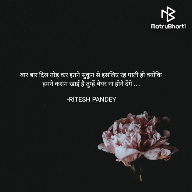 Hindi Shayri by RITESH PANDEY : 111789051