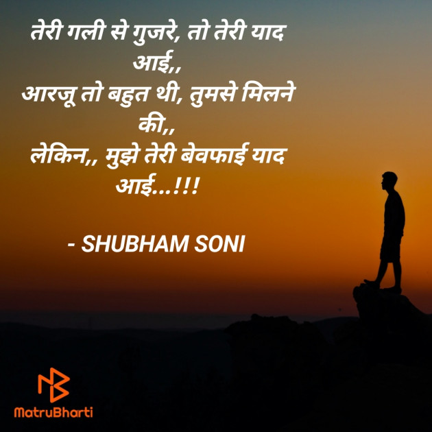 Hindi Shayri by SHUBHAM SONI : 111793690