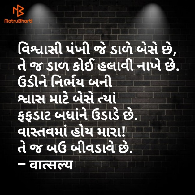 Gujarati Shayri by वात्सल्य : 111798008