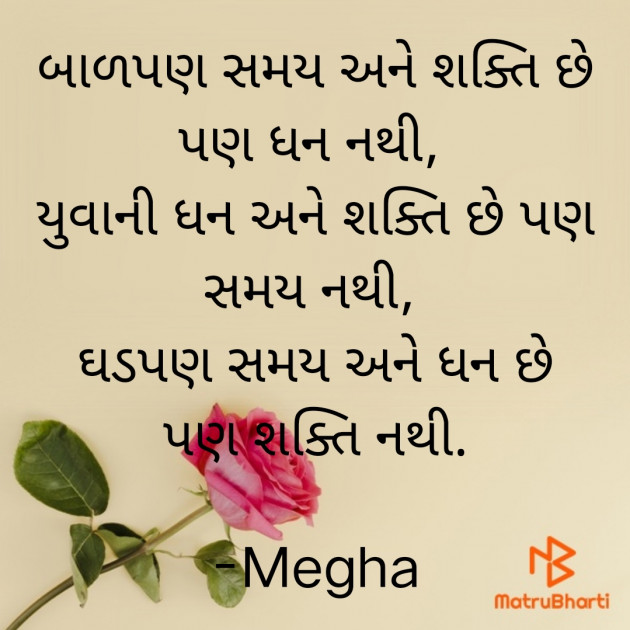 Gujarati Quotes by Megha : 111800789