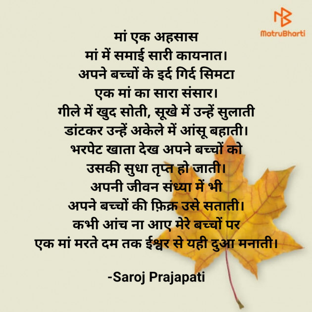 Hindi Poem by Saroj Prajapati : 111804198