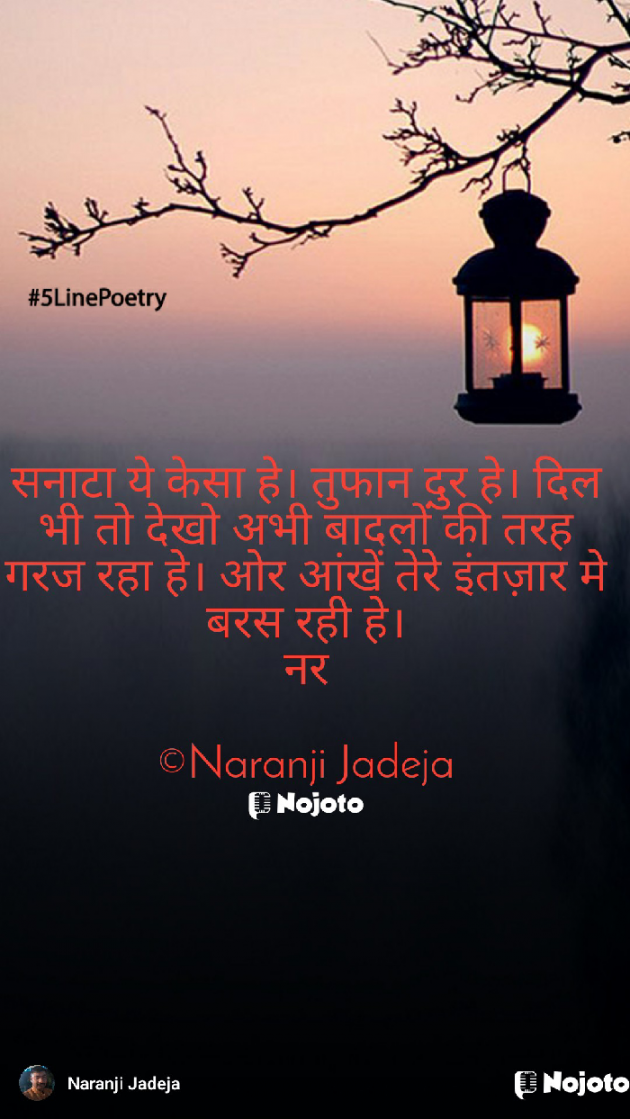 Gujarati Shayri by Naranji Jadeja : 111804849