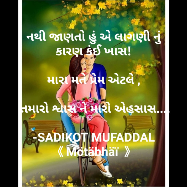 Gujarati Shayri by SADIKOT MUFADDAL 《Mötäbhäï 》 : 111811055