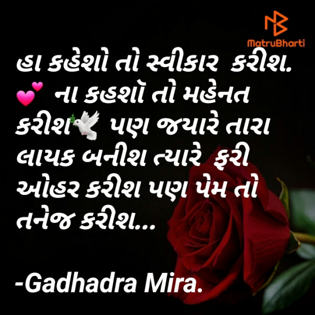 Gujarati Shayri by Gadhadra Mira. : 111819429