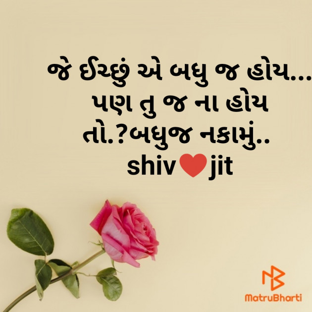 Gujarati Shayri by Shivangi rathod : 111821141