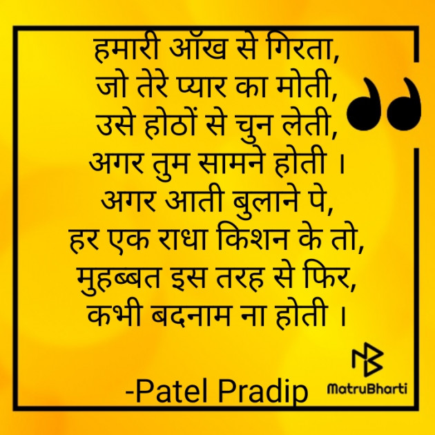Hindi Shayri by Patel Pradip : 111821186
