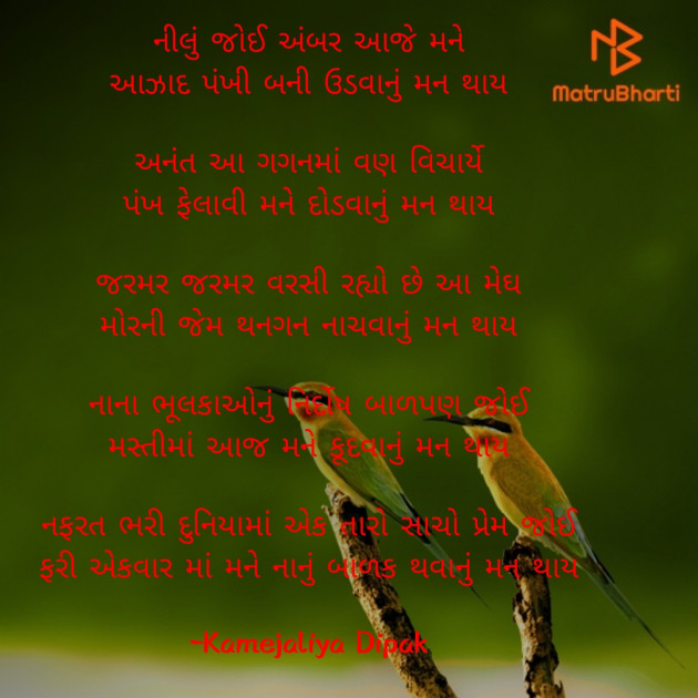 Gujarati Poem by Kamejaliya Dipak : 111821964