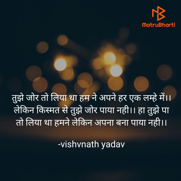 Hindi Shayri by vishvnath yadav : 111824012