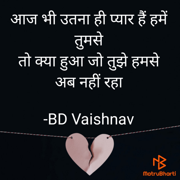 Hindi Shayri by BD Vaishnav : 111829386