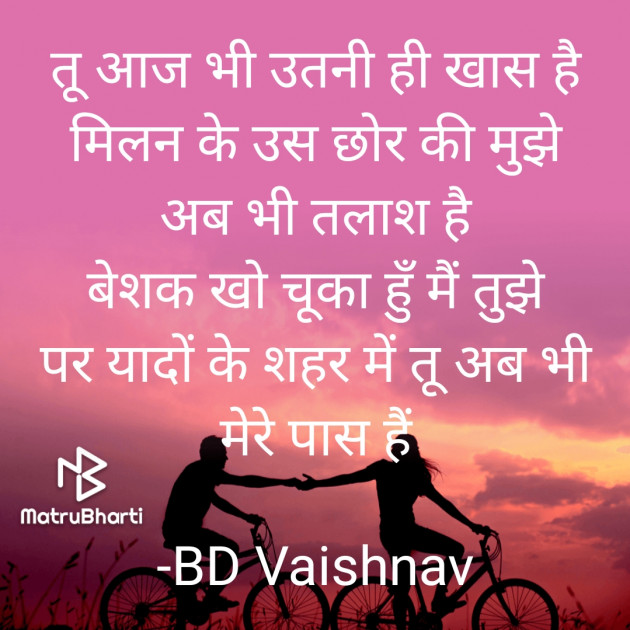 Hindi Shayri by BD Vaishnav : 111829383