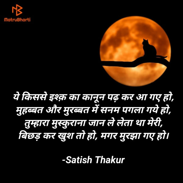 Hindi Shayri by Satish Thakur : 111832921