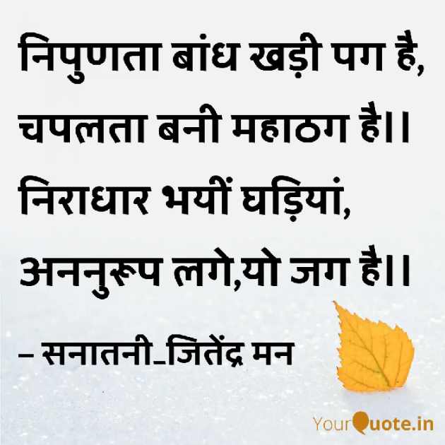 Hindi Shayri by सनातनी_जितेंद्र मन : 111836110