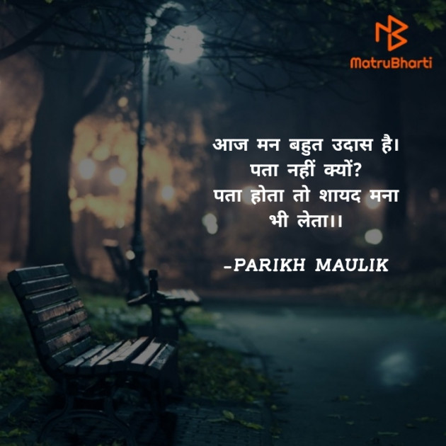 Hindi Blog by PARIKH MAULIK : 111837465