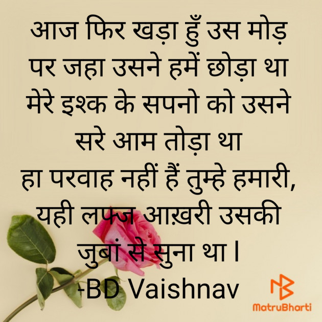 Hindi Shayri by BD Vaishnav : 111840486