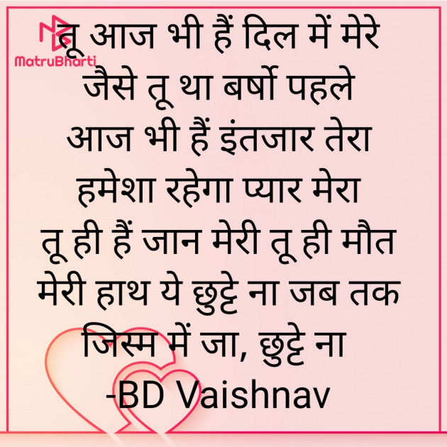 Hindi Shayri by BD Vaishnav : 111845076