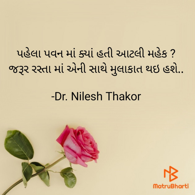 Gujarati Shayri by Dr. Nilesh Thakor : 111851789