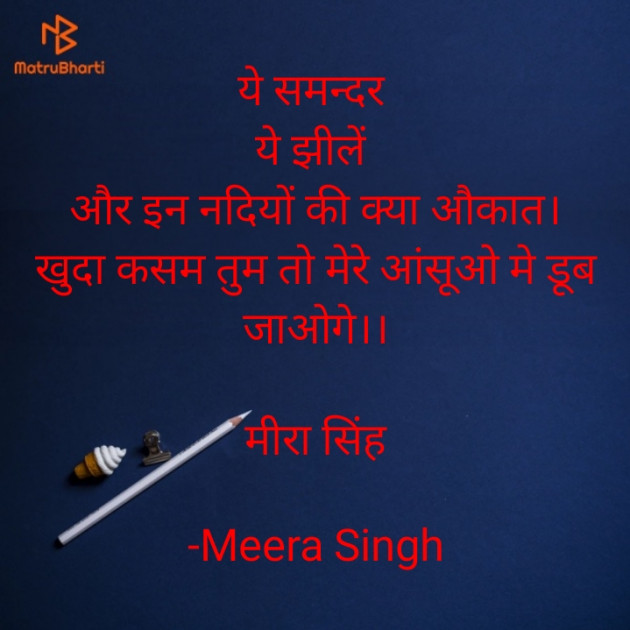 Hindi Shayri by Meera Singh : 111859783