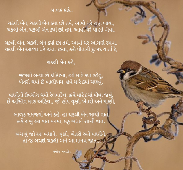 Gujarati Poem by મનોજ નાવડીયા : 111865660